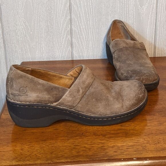 Born Women's Peggy Suede Clogs Beige EUC SZ 7.5 - Picture 7 of 7